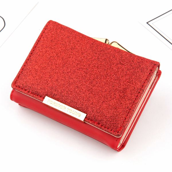 women's short wallet korean fashion sequins multi-card wallet students scratch-resistant wear-resistant zero quality pu wallet ing, Red;black
women's short wallet korean fashion sequins multi-card wallet students scratch-resistant wear-resistant zero quality pu wallet ing, Red;black