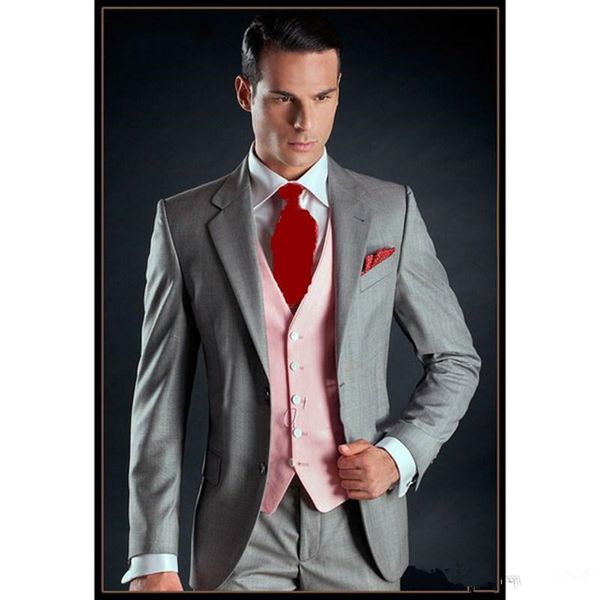 новые высокого качества две кнопки светло-серый groom tuxedos нотч groomsmen шафер костюмы мужские свадебные костюмы (куртка + брюки + жилет, Black;gray
новые высокого качества две кнопки светло-серый groom tuxedos нотч groomsmen шафер костюмы мужские свадебные костюмы (куртка + брюки + жилет, Black;gray