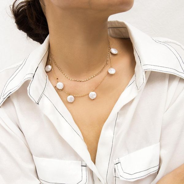 new arrive baroque pearls tassel necklaces for women layered necklace female gold color clavicle chain 2019 fashion jewelry new, Golden;silver
new arrive baroque pearls tassel necklaces for women layered necklace female gold color clavicle chain 2019 fashion jewelry new, Golden;silver