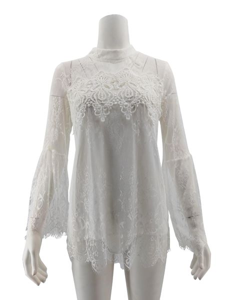 2020 elegant white lace blouse shirt hollow out embroidery feminine blouse women long irregular sleeve summer female
2020 elegant white lace blouse shirt hollow out embroidery feminine blouse women long irregular sleeve summer female