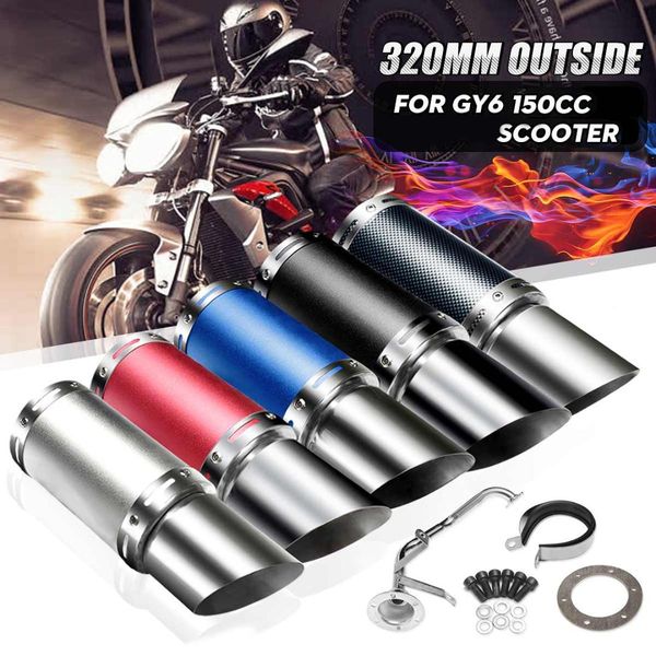 5 color stainless steel performance exhaust system shorty carbon fiber for 4 stroke scooter gy6 125cc 150cc
5 color stainless steel performance exhaust system shorty carbon fiber for 4 stroke scooter gy6 125cc 150cc