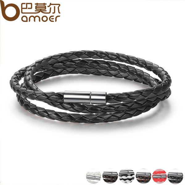 bamoer 6 color wholesale long chain adjustable magnet buckle leather bracelets for women and men fashion jewelry pi0063, Black
bamoer 6 color wholesale long chain adjustable magnet buckle leather bracelets for women and men fashion jewelry pi0063, Black