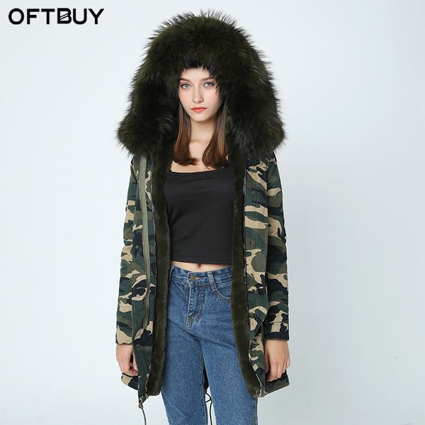 oftbuy 2019 new long camouflage parka winter jacket women winter coat women big natural raccoon fur collar hooded real fur coat, Black
oftbuy 2019 new long camouflage parka winter jacket women winter coat women big natural raccoon fur collar hooded real fur coat, Black