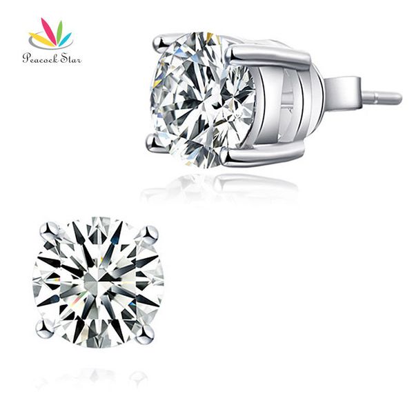 peacock star 2 carat clear solid 925 sterling silver stud earrings jewelry cfe8114, Golden
peacock star 2 carat clear solid 925 sterling silver stud earrings jewelry cfe8114, Golden