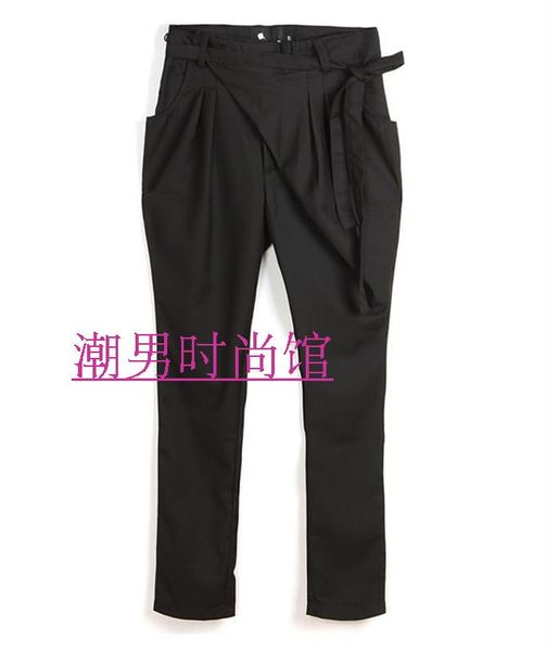 new 27-44 2019 men's gd hair stylist fashion the spring autumn personality inclined placket slim haren pants plus size costumes, Black
new 27-44 2019 men's gd hair stylist fashion the spring autumn personality inclined placket slim haren pants plus size costumes, Black