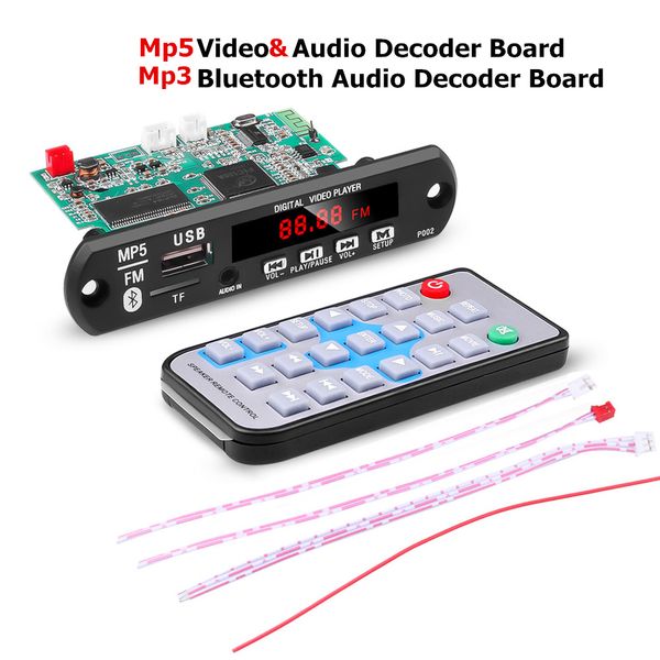 5v-12v mp3 mp5 audio & video detector module bluetooth support usb tf mp3 wav mp4 avi lossless decoding diy kit pcb module car
5v-12v mp3 mp5 audio & video detector module bluetooth support usb tf mp3 wav mp4 avi lossless decoding diy kit pcb module car