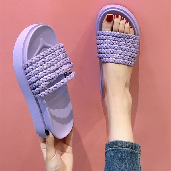 eoeodoit summer slippers flat platform open toe women sandals elevator shoes soft leather braid lady holiday shoes 5 cm, Black
eoeodoit summer slippers flat platform open toe women sandals elevator shoes soft leather braid lady holiday shoes 5 cm, Black