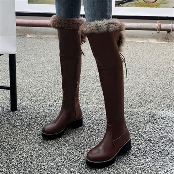 34-42 over the knee boots plush warm winter boots women big size women high, Black
34-42 over the knee boots plush warm winter boots women big size women high, Black