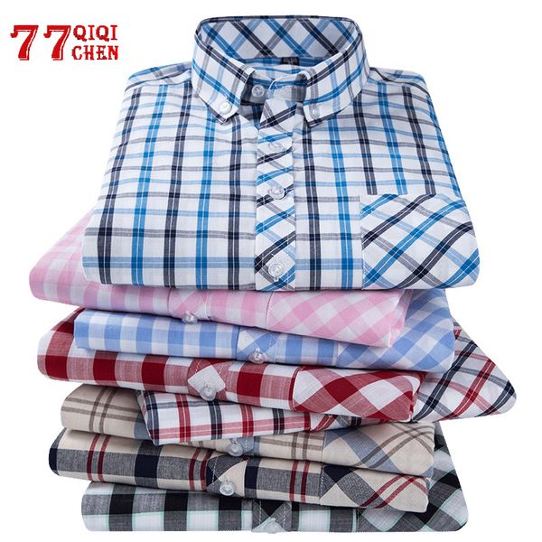 men's short-sleeve plaid shirt pocket thin soft 100% cotton button-collar casual dress shirt male slim camisas, White;black
men's short-sleeve plaid shirt pocket thin soft 100% cotton button-collar casual dress shirt male slim camisas, White;black