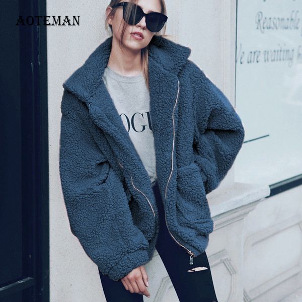 autumn winter coat women 2019 fashion casual loose solid pockets teddy coat female vintage zipper plus size faux fur coats white, Black
autumn winter coat women 2019 fashion casual loose solid pockets teddy coat female vintage zipper plus size faux fur coats white, Black