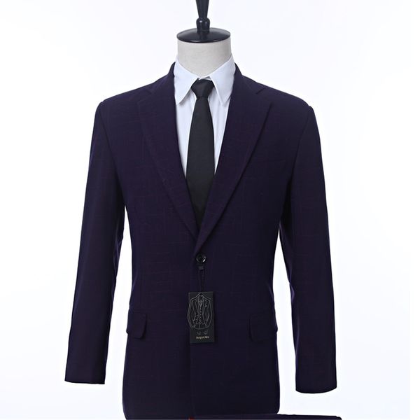 custom dark purple plaid men's jacket formal dress men's jacket lapel groom's man's custom, White;black
custom dark purple plaid men's jacket formal dress men's jacket lapel groom's man's custom, White;black