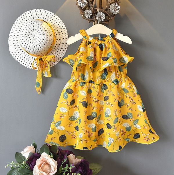 girls dresses chiffon floral girl dress with hat bohemia suspender princess dresses off shoulder kids gown summer clothing 2 designs dhw3256, Red;yellow
girls dresses chiffon floral girl dress with hat bohemia suspender princess dresses off shoulder kids gown summer clothing 2 designs dhw3256, Red;yellow