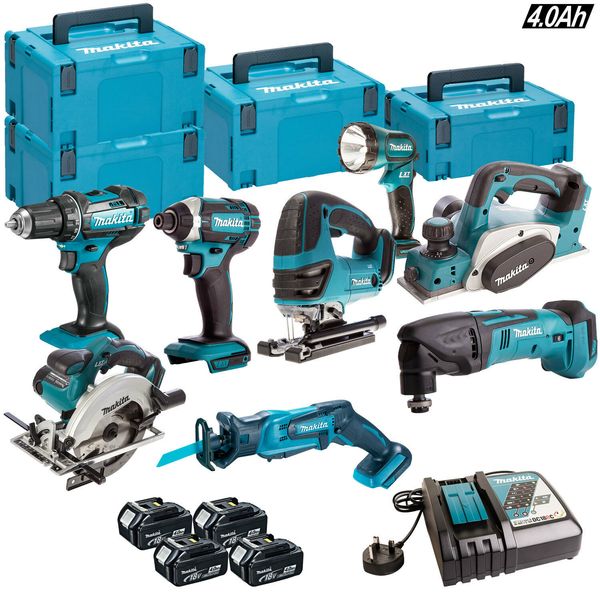 Makita 18v lxt cordle 8pc mon ter kit with 4 x 4 0ah batterie charger ca e
Makita 18v lxt cordle 8pc mon ter kit with 4 x 4 0ah batterie charger ca e