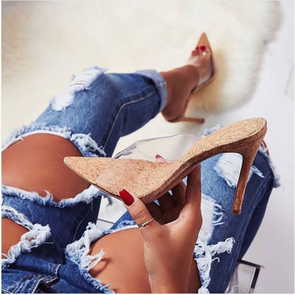 2019 summer women 11.5cm high heels leopard mules transparent pvc shales slides female fetish casual slippers slingback shoes, Black
2019 summer women 11.5cm high heels leopard mules transparent pvc shales slides female fetish casual slippers slingback shoes, Black