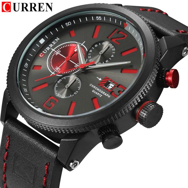 curren men watch classic leather strap chronograph wristwatch fashion sport waterproof watch with date display relogio masculino, Slivery;brown
curren men watch classic leather strap chronograph wristwatch fashion sport waterproof watch with date display relogio masculino, Slivery;brown