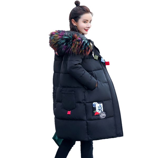 зима длинный проложенный хлопок женщины корейский толстый с капюшоном дикий плюс размер большой меховой воротник куртки сыпучие tide jaqueta, Black
зима длинный проложенный хлопок женщины корейский толстый с капюшоном дикий плюс размер большой меховой воротник куртки сыпучие tide jaqueta, Black