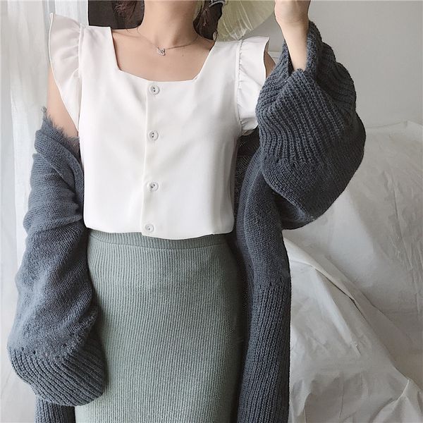 women's clothing sweet ruffles white off shoulder button new summer korean style camis fashion brand ladies
women's clothing sweet ruffles white off shoulder button new summer korean style camis fashion brand ladies