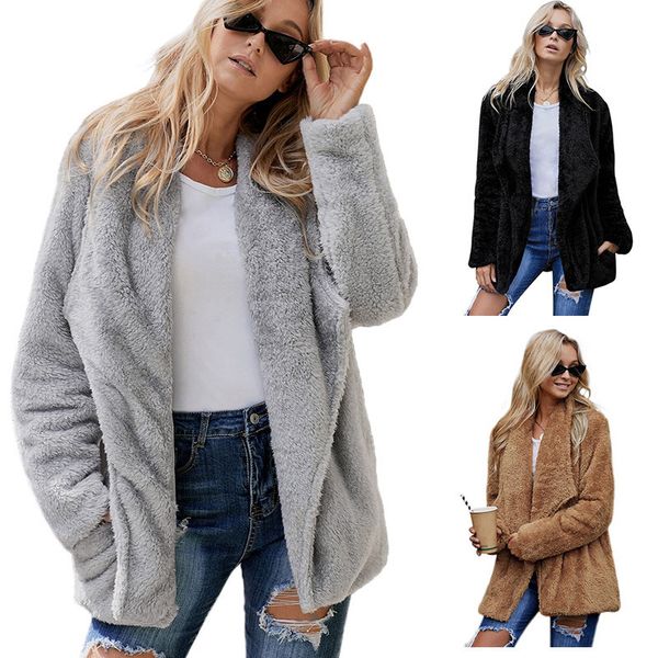 женщины осень зима широкого отворот сыпучие теплый outwear женская повседневная верхняя одежда женская wool бленда пальто из искусственного, Black
женщины осень зима широкого отворот сыпучие теплый outwear женская повседневная верхняя одежда женская wool бленда пальто из искусственного, Black