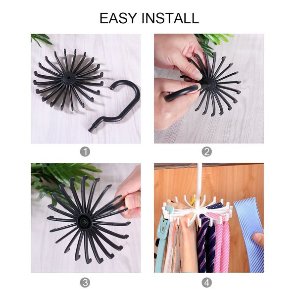 360 degree rotating tie rack belt hangers scarf holder hook for closet organizers home hanging necktie belt shelves organizer
360 degree rotating tie rack belt hangers scarf holder hook for closet organizers home hanging necktie belt shelves organizer