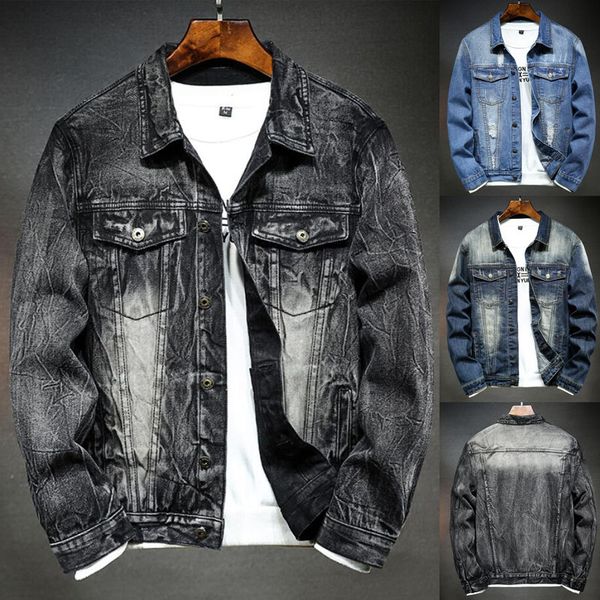 new fashion men denim jacket denim coat long sleeve outwear jean coat casual coats frayed jacket men, Black;brown
new fashion men denim jacket denim coat long sleeve outwear jean coat casual coats frayed jacket men, Black;brown
