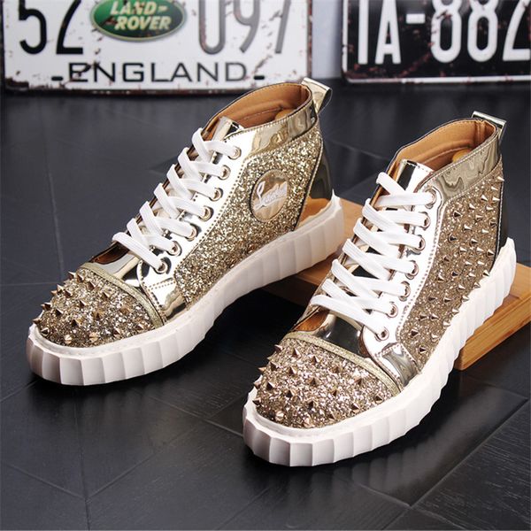 fashion brand design mens shoes red spikes high sneakers male footwear lace up outdoor shoe for men 13#40d50 a150, Black
fashion brand design mens shoes red spikes high sneakers male footwear lace up outdoor shoe for men 13#40d50 a150, Black