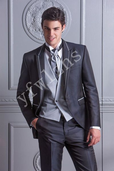 handsome one button groomsmen peak lapel groom tuxedos men suits wedding/prom/dinner man blazer(jacket+pants+tie+vest) w08, Black;gray
handsome one button groomsmen peak lapel groom tuxedos men suits wedding/prom/dinner man blazer(jacket+pants+tie+vest) w08, Black;gray