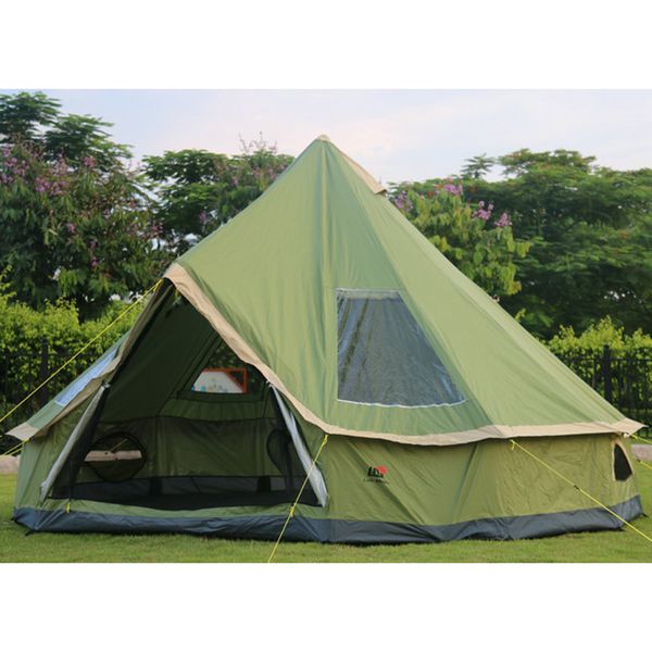 ultralarge 5-8 person use waterproof windproof pyramid camping tent large gazebo barraca tienda de acampar
ultralarge 5-8 person use waterproof windproof pyramid camping tent large gazebo barraca tienda de acampar