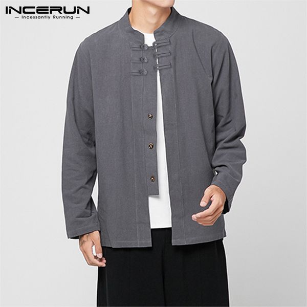 incerun cotton linen men shirt stand collar 2019 long sleeve solid color chinese style shirts button brand vintage casual camisa, White;black
incerun cotton linen men shirt stand collar 2019 long sleeve solid color chinese style shirts button brand vintage casual camisa, White;black