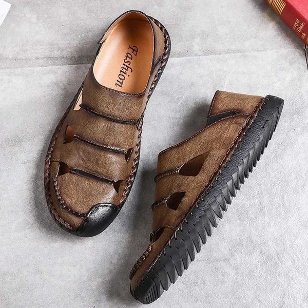 2020 fashion summer sandals men's casual pu leather fat men house shoes non-slip shoes vintage classic male casual f326, Black
2020 fashion summer sandals men's casual pu leather fat men house shoes non-slip shoes vintage classic male casual f326, Black