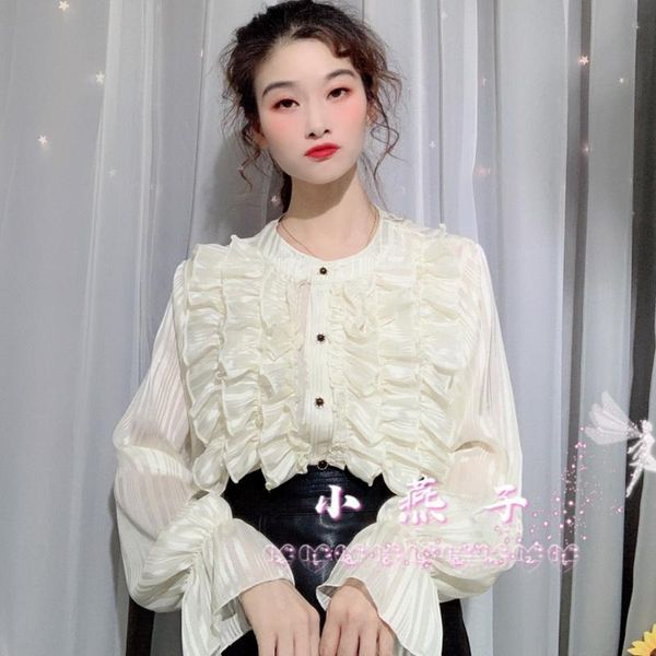 bella philosophy 2020 women solid spring o-neck blouse lady lantern sleeve printed shirt female chiffon ruffled blouses, White
bella philosophy 2020 women solid spring o-neck blouse lady lantern sleeve printed shirt female chiffon ruffled blouses, White