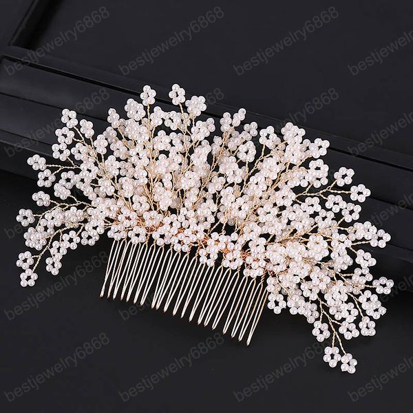gold handmade flower crystal pearl headband with comb bride noiva hair combs tiara head jewelry bridal wedding hair accessories, Slivery;golden
gold handmade flower crystal pearl headband with comb bride noiva hair combs tiara head jewelry bridal wedding hair accessories, Slivery;golden