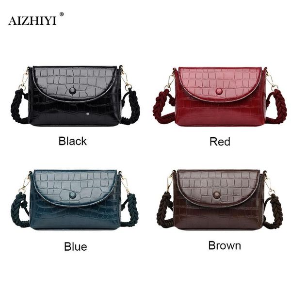 fashion stone pattern messenger bag women girls pu leather weave braided shoulder crossbody bags female solid color purse
fashion stone pattern messenger bag women girls pu leather weave braided shoulder crossbody bags female solid color purse