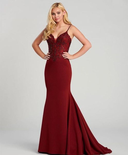 2020 prom dress red mermaid spaghetti strap satin crystal beading women party gown charming backless chiffon new, White;black
2020 prom dress red mermaid spaghetti strap satin crystal beading women party gown charming backless chiffon new, White;black