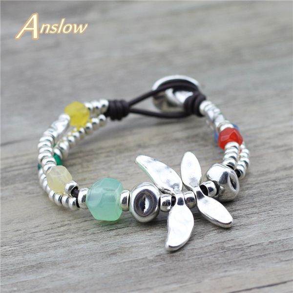 anslow fashion jewelry summer spring charm wristband dragonfly resin handmade beads leather bracelet for women gift low0795lb, Golden;silver
anslow fashion jewelry summer spring charm wristband dragonfly resin handmade beads leather bracelet for women gift low0795lb, Golden;silver
