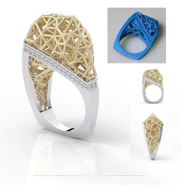 hip hop vintage fashion jewelry 925 sterling silver&gold fill pave cubic zircon diamond ring women wedding net ring for lovers' gift, Slivery;golden
hip hop vintage fashion jewelry 925 sterling silver&gold fill pave cubic zircon diamond ring women wedding net ring for lovers' gift, Slivery;golden