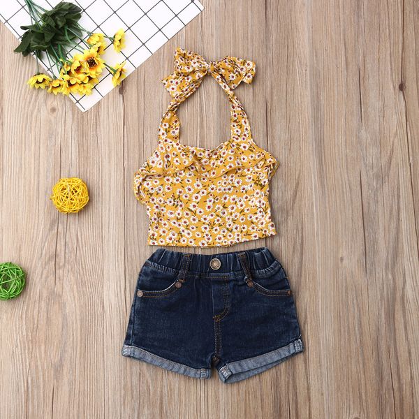 summer toddler baby girl clothes flower print strap denim short pants 2pcs outfits clothes summer, White
summer toddler baby girl clothes flower print strap denim short pants 2pcs outfits clothes summer, White