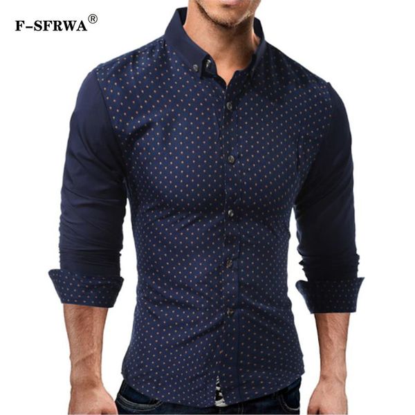 f-sfrwa 2019 brand dress shirts mens polka dot stitching shirt slim fit male shirts long sleeve heren hemden slim shirt xxl, White;black
f-sfrwa 2019 brand dress shirts mens polka dot stitching shirt slim fit male shirts long sleeve heren hemden slim shirt xxl, White;black