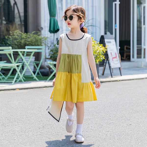 summer girls dress casual color stitching sleeveless dress for girls kids clothing fashion big girl 4 5 6 7 8 9 10 years, Red;yellow
summer girls dress casual color stitching sleeveless dress for girls kids clothing fashion big girl 4 5 6 7 8 9 10 years, Red;yellow