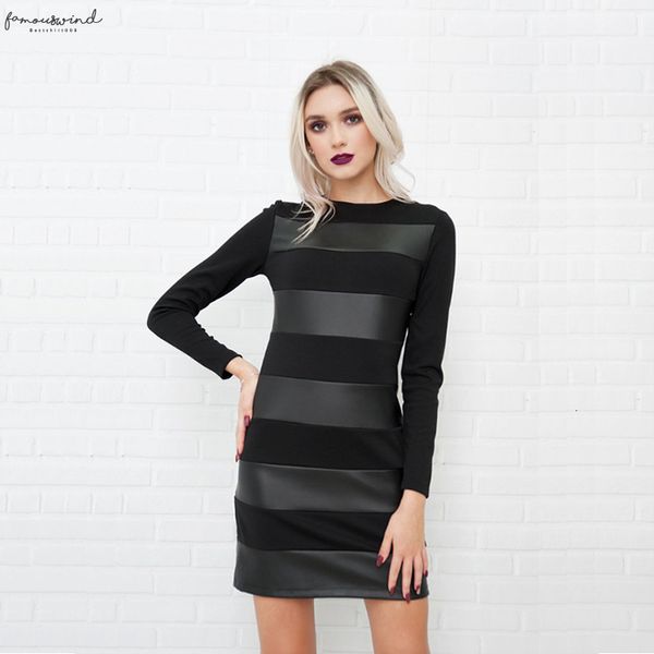 women casual leather patchwork sheath office dress long sleeve o neck solid mini dress 2020 winter new fashion dress, Black;gray
women casual leather patchwork sheath office dress long sleeve o neck solid mini dress 2020 winter new fashion dress, Black;gray