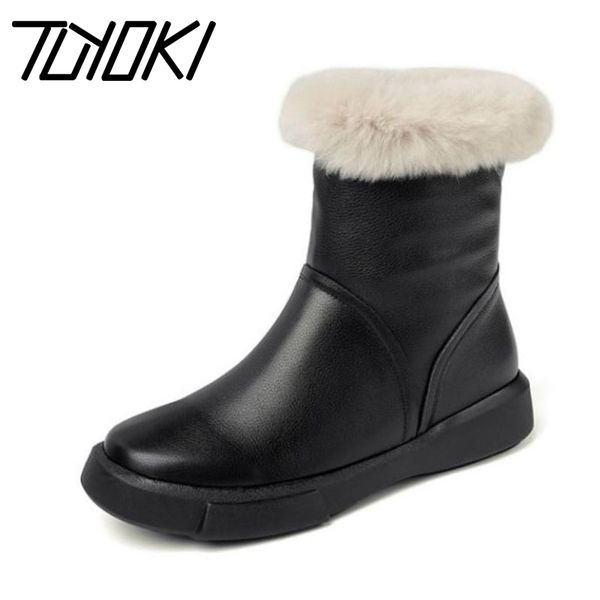 tuyoki new real leather woman ankle boots zipper round toe flats shoes winter warm fur snow boots women shoes size 34-39, Black
tuyoki new real leather woman ankle boots zipper round toe flats shoes winter warm fur snow boots women shoes size 34-39, Black