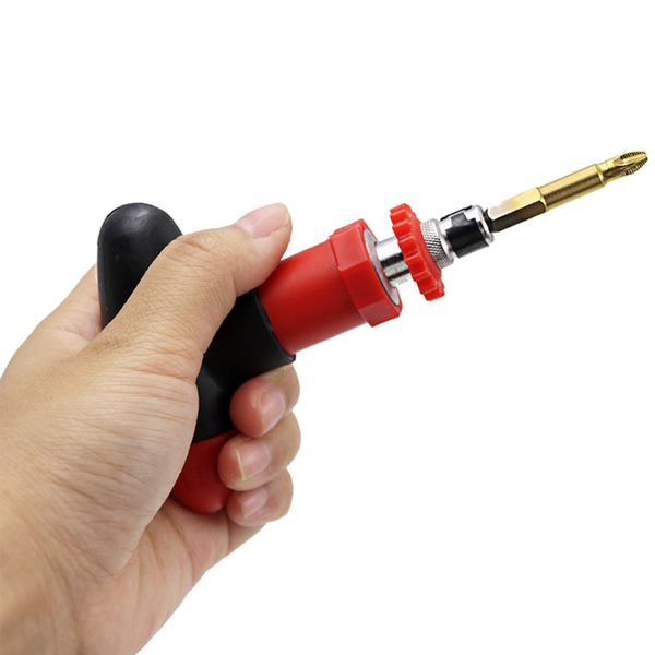 

1pc t ratchet screwdriver 1/4 inch inside hexagon interface can rotate forward reverse adjustable angles furniture repair tool