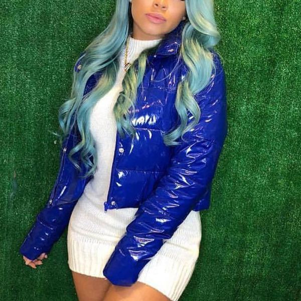 stand new women glossy warm bread down winter zipper leather oversize solid jaycosin street 125 high collar jacket clothes coat omktv, Black
stand new women glossy warm bread down winter zipper leather oversize solid jaycosin street 125 high collar jacket clothes coat omktv, Black