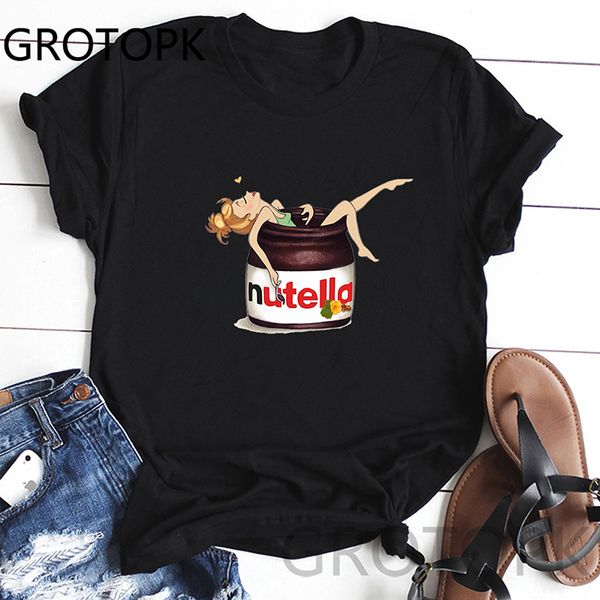 nutella стиль футболки лета женщин мода печати tshirt повседневный harajuku с коротким рукавом o-образным вырезом harajuku camiseta masculin, White
nutella стиль футболки лета женщин мода печати tshirt повседневный harajuku с коротким рукавом o-образным вырезом harajuku camiseta masculin, White