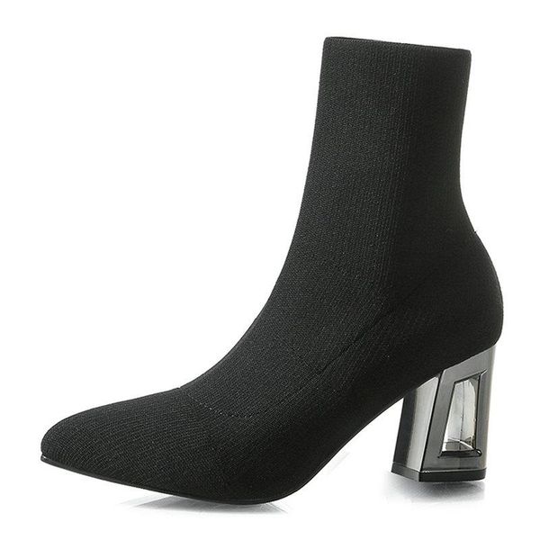 size 35-40 2019 new arrivals spring/autumn female mid-calf boots women's high heels flying knitted boots woman daily dress sho, Black
size 35-40 2019 new arrivals spring/autumn female mid-calf boots women's high heels flying knitted boots woman daily dress sho, Black
