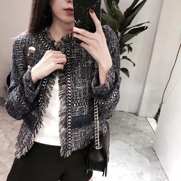 women's jackets spring 2021 cardigan short section coats korean ladies fringed tweed jacket girls outerwear v764, Black;brown
women's jackets spring 2021 cardigan short section coats korean ladies fringed tweed jacket girls outerwear v764, Black;brown