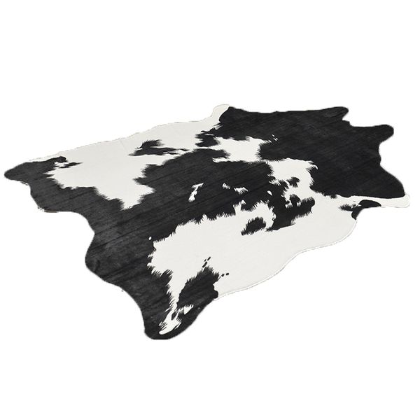 european style natural cowhide shape carpet for living room black white cow fur imitate fitting room mat
european style natural cowhide shape carpet for living room black white cow fur imitate fitting room mat