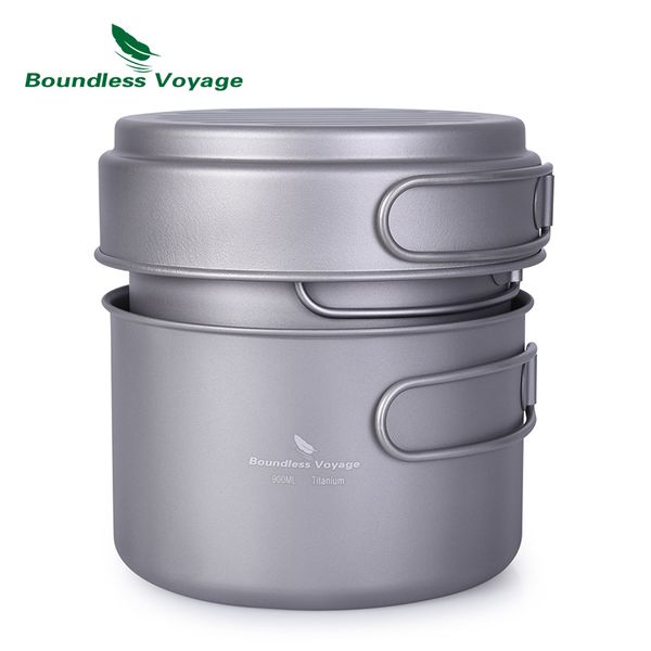 boundless voyage titanium pot pan set with folding handle outdoor camping picnic backpacking soup bowl frying pan mess kit
boundless voyage titanium pot pan set with folding handle outdoor camping picnic backpacking soup bowl frying pan mess kit