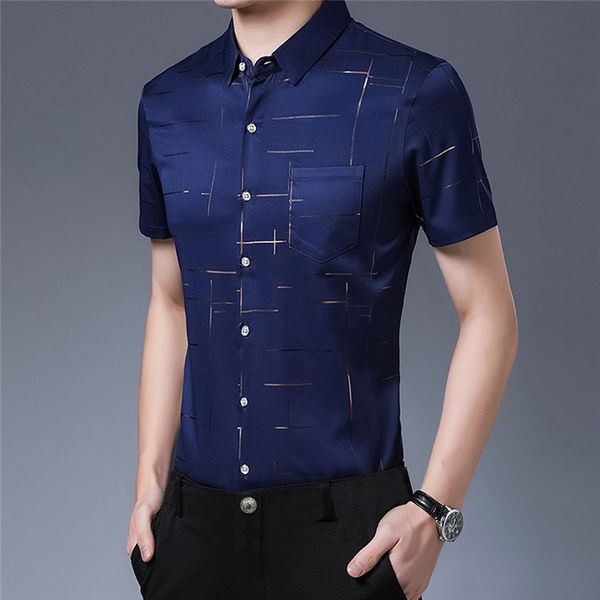 2020 men's summer business shirt short sleeves turn-down collar tuxedo shirt men shirts plus size 4xl male striped top, White;black
2020 men's summer business shirt short sleeves turn-down collar tuxedo shirt men shirts plus size 4xl male striped top, White;black