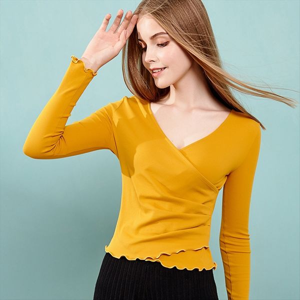 v-воротник деревянного ухо длинного рукав t- женщина 2019 баз рубашка тонкого западный стиль короткая рубашка, White
v-воротник деревянного ухо длинного рукав t- женщина 2019 баз рубашка тонкого западный стиль короткая рубашка, White