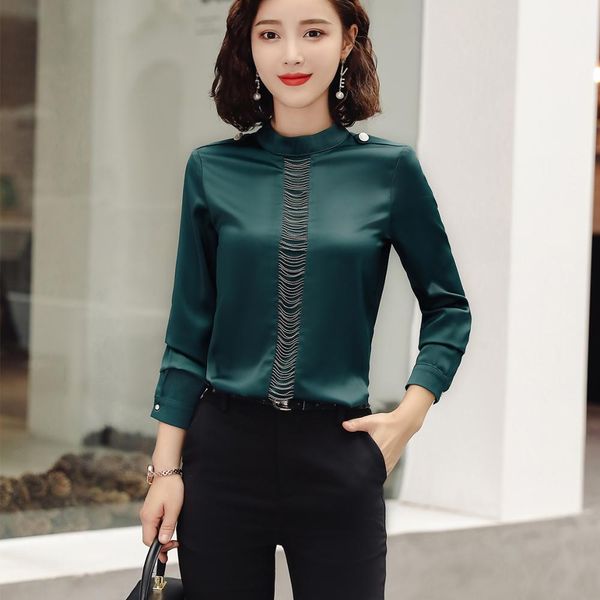 fashion women stand collar green white gray blouses shirt new winter autumn wear size s-4xl blouses
fashion women stand collar green white gray blouses shirt new winter autumn wear size s-4xl blouses